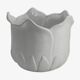 Cache-pot vintage en forme de tulipe en porcelaine blanche