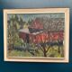 Original Swedish Oil On Panel – “Barn” By Svän Grandin – Signed – Vintage & Framed – 79 × 65 Cm (31.1" × 25.6")
