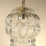 Moulded glass pendant lamp 1970