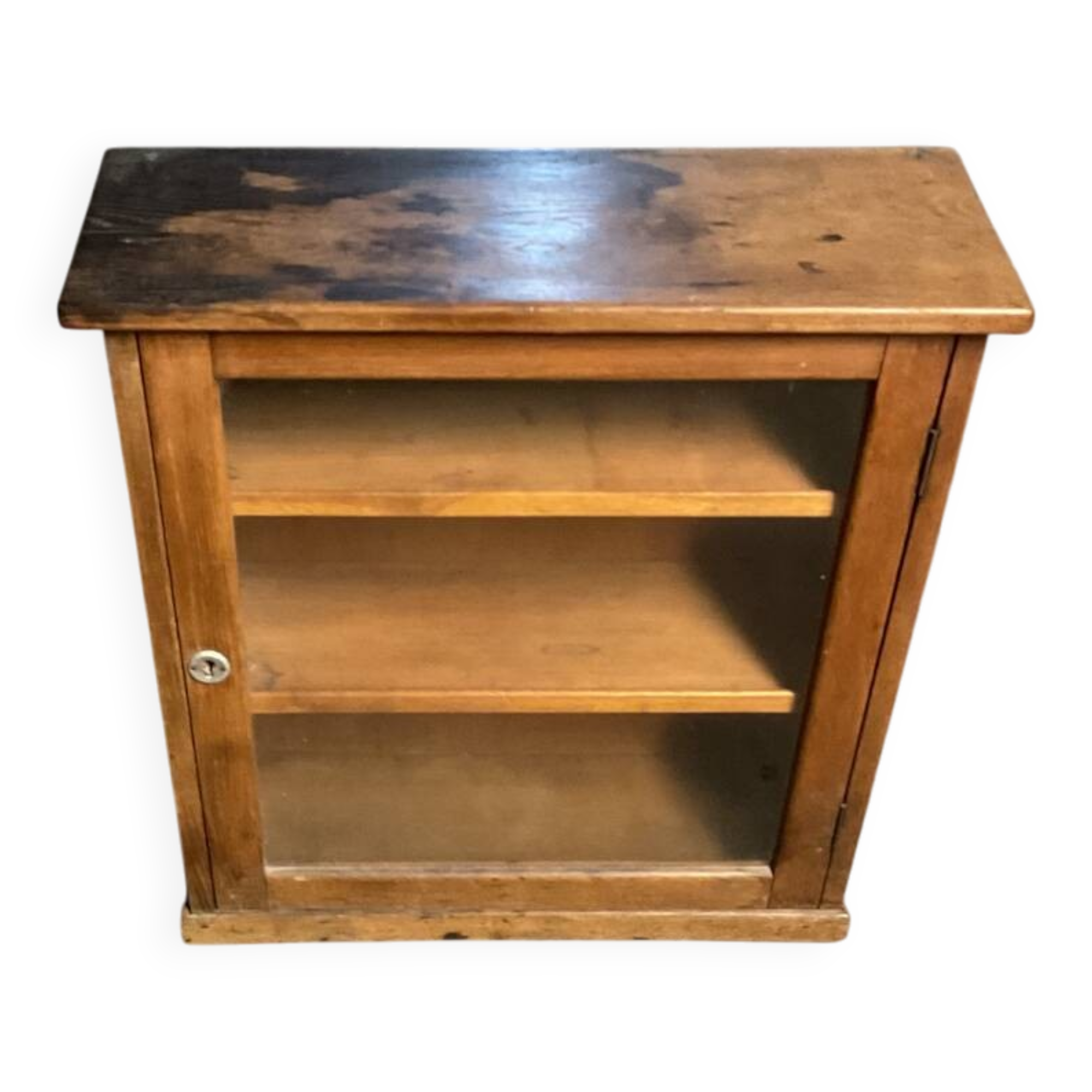 Vintage wooden school display case