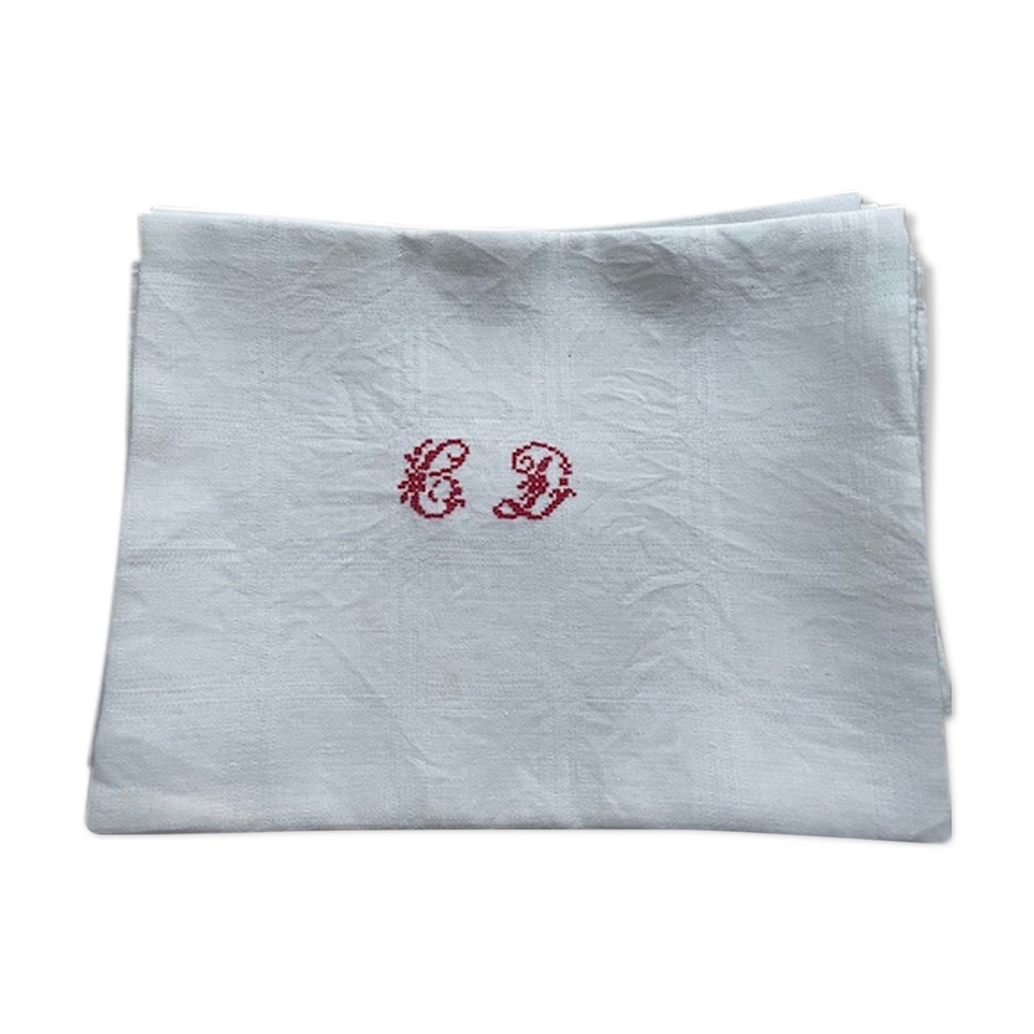 Antique white embroidered napkins