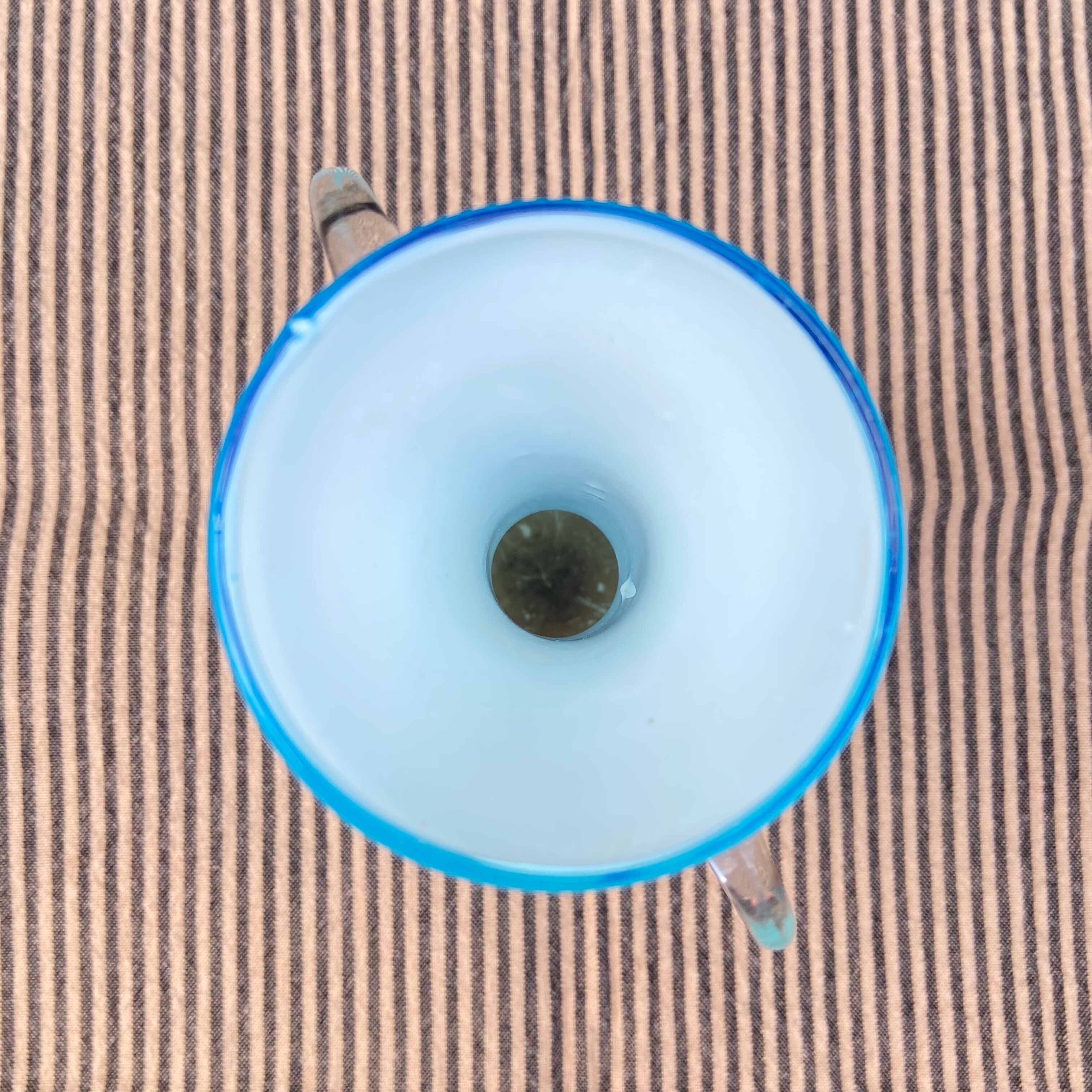 Opaline vase and blown glass