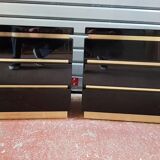 Lacquer black beside tables