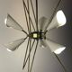 Metal chandelier mid-century modernist by Stilnovo, 1970s