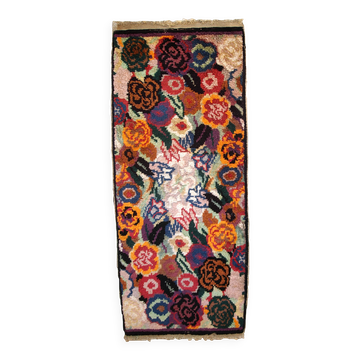 Tapis Antique Art Déco Français en Laine, Années 1920, Élégance Intemporell