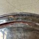 Oval silver-plated metal dish engraved "Restaurant Piccardi"