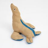 Vintage baby seal therapeutic toy by Renate Müller for H. Josef Leven, Sonneberg, 1970s