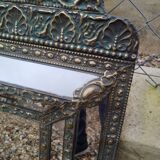 Antique mirror with copper moulding.