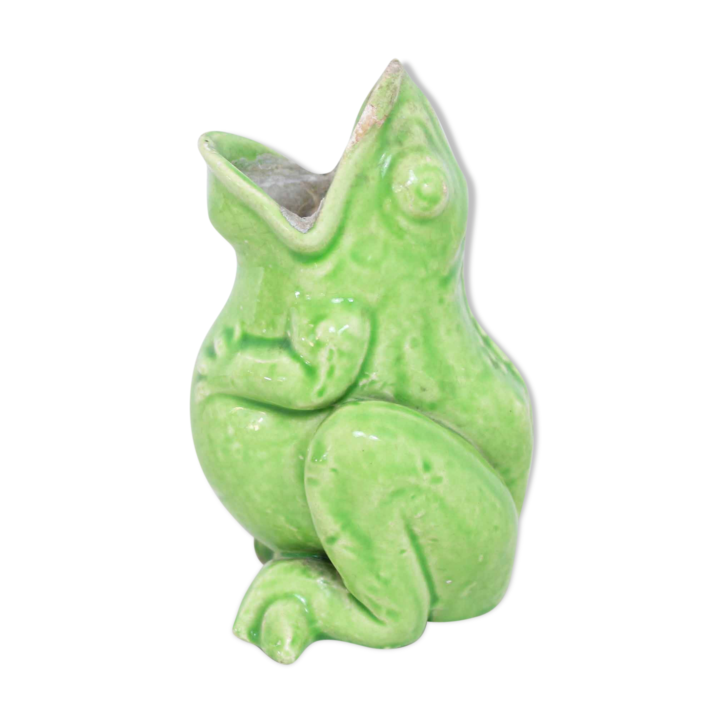 Vase "frog" in dabbling Sarreguemines