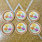 Set of 6 Anemone dessert plates from DIGOIN Sarreguemines