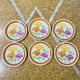Set of 6 Anemone dessert plates from DIGOIN Sarreguemines