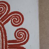 Original Pre-Columbian print, Aztecs Colombia folk 60s