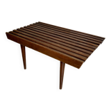 Coffee table, bench in dark laminated wood