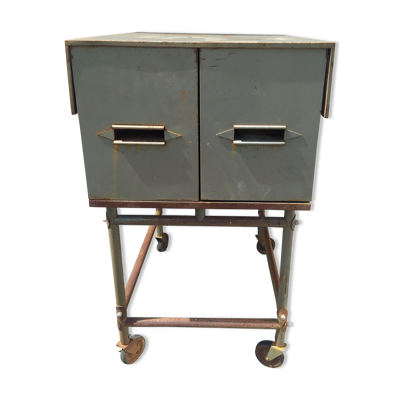 Meuble classeur, caisson à tiroir industriel vintage