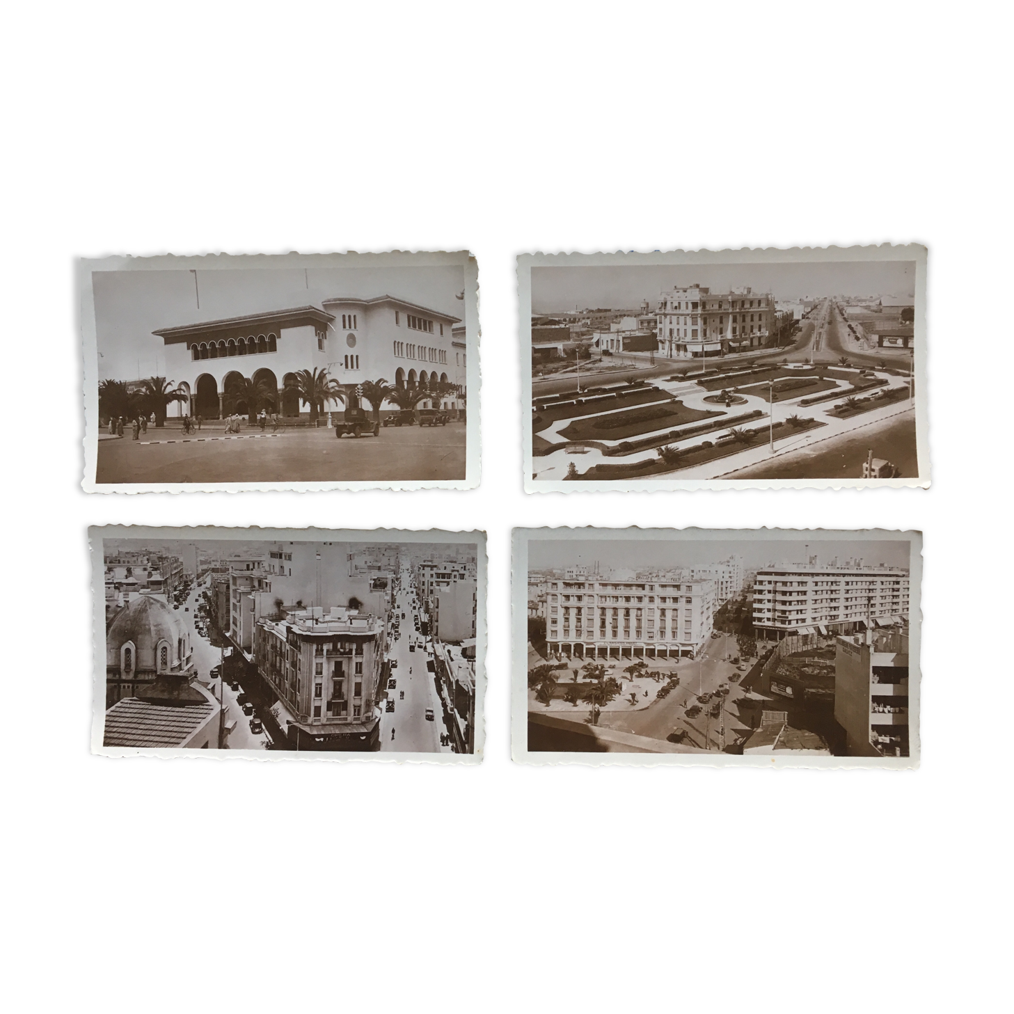 Set of 4 silver photos Casablanca 30s