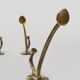 Set of 4 Adolf Loos brass art nouveau wall hooks, Vienna, Austria ca. 1910