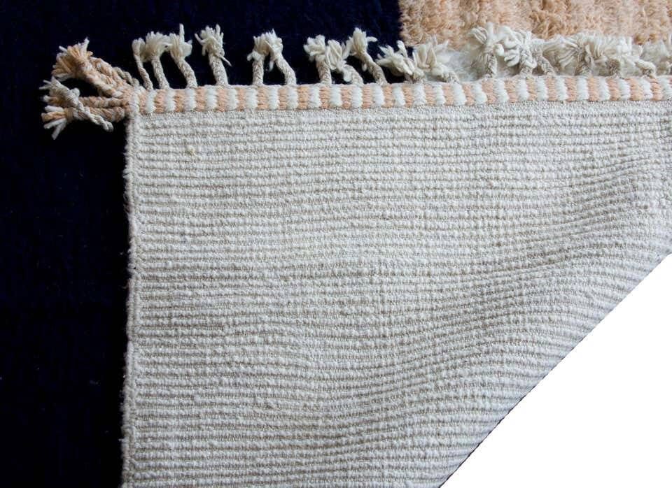 Small Moroccan wool rug 200cmx100cm traditional cotton