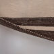 Turkish flat-weave hemp rug off-white with stripes 160 x 332 cm
