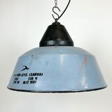 Industrial Grey Enamel and Cast Iron Pendant Light, 1960s