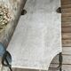 Antique folding military camp bed – khaki green canvas and metal