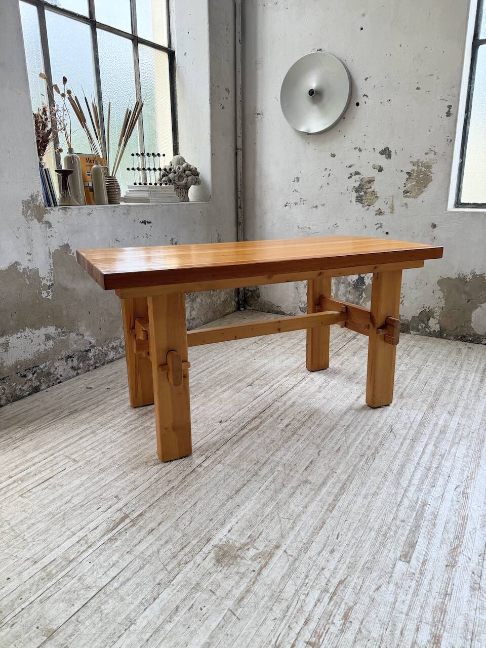 Farmhouse table, mountain furniture from the 50s