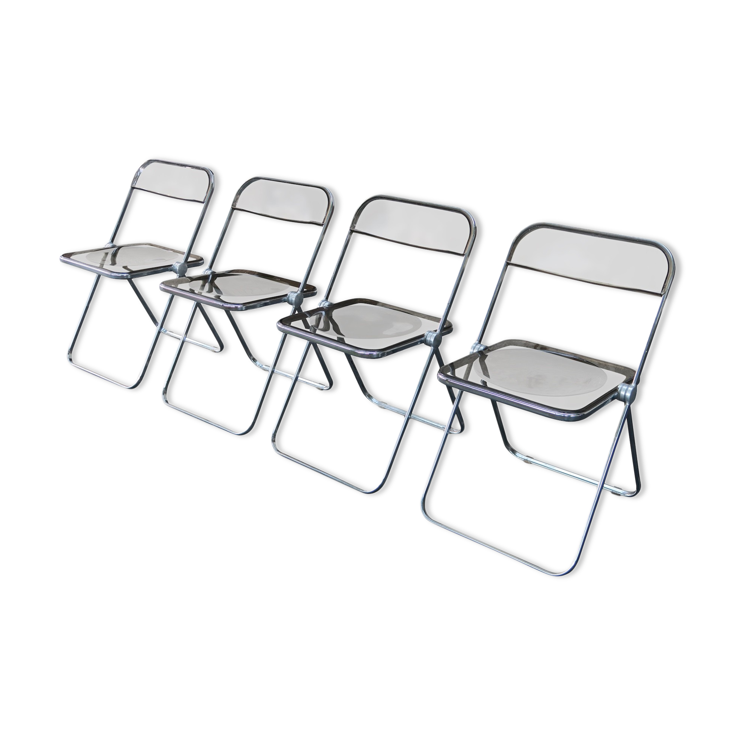 4 folding chairs "PLIA" by Giancarlo Piretti for Castelli 1967