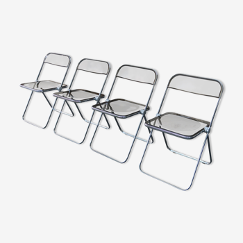 4 folding chairs "PLIA" by Giancarlo Piretti for Castelli 1967