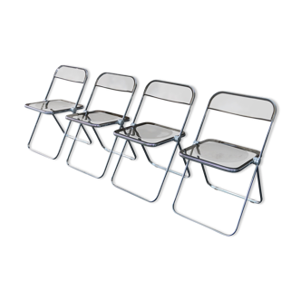 4 folding chairs "PLIA" by Giancarlo Piretti for Castelli 1967
