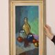 Original Swedish oil on canvas from the mid-1960s "Still Life with Bottles and Fruits" by Kurt
