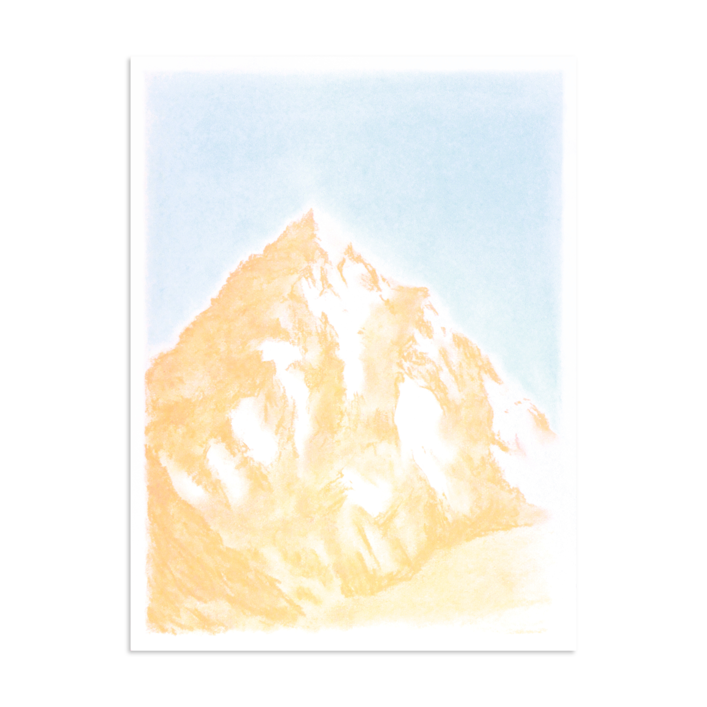 Mountain Landscape "Mount Clement" - Original Drawing