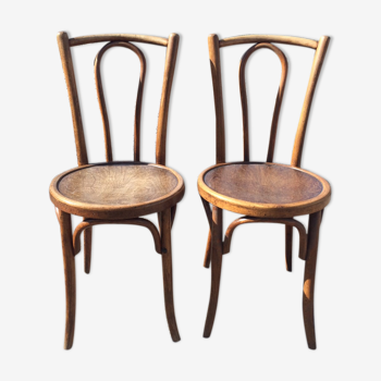 Pair of old bistro chairs Baumann No. 42 - 1930s