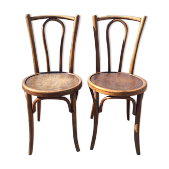 Pair of old bistro chairs Baumann No. 42 - 1930s
