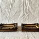 Pair of old carved wooden and plaster frames