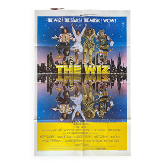 Affiche cinéma originale "The Wiz" Michael Jackson 69x104cm 1978