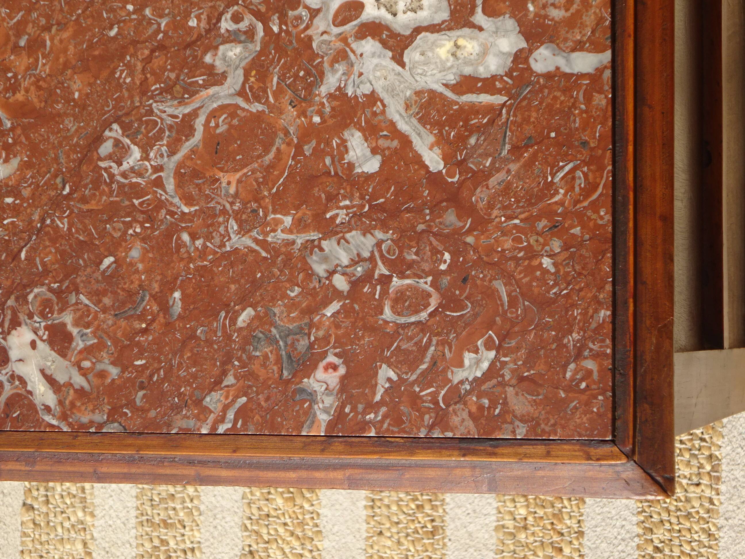 Art Deco period bedside table with marble top