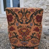 Club armchair fabric floral vintage baroque