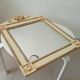 Vintage bohemian mirror from the 80s in carved wood.