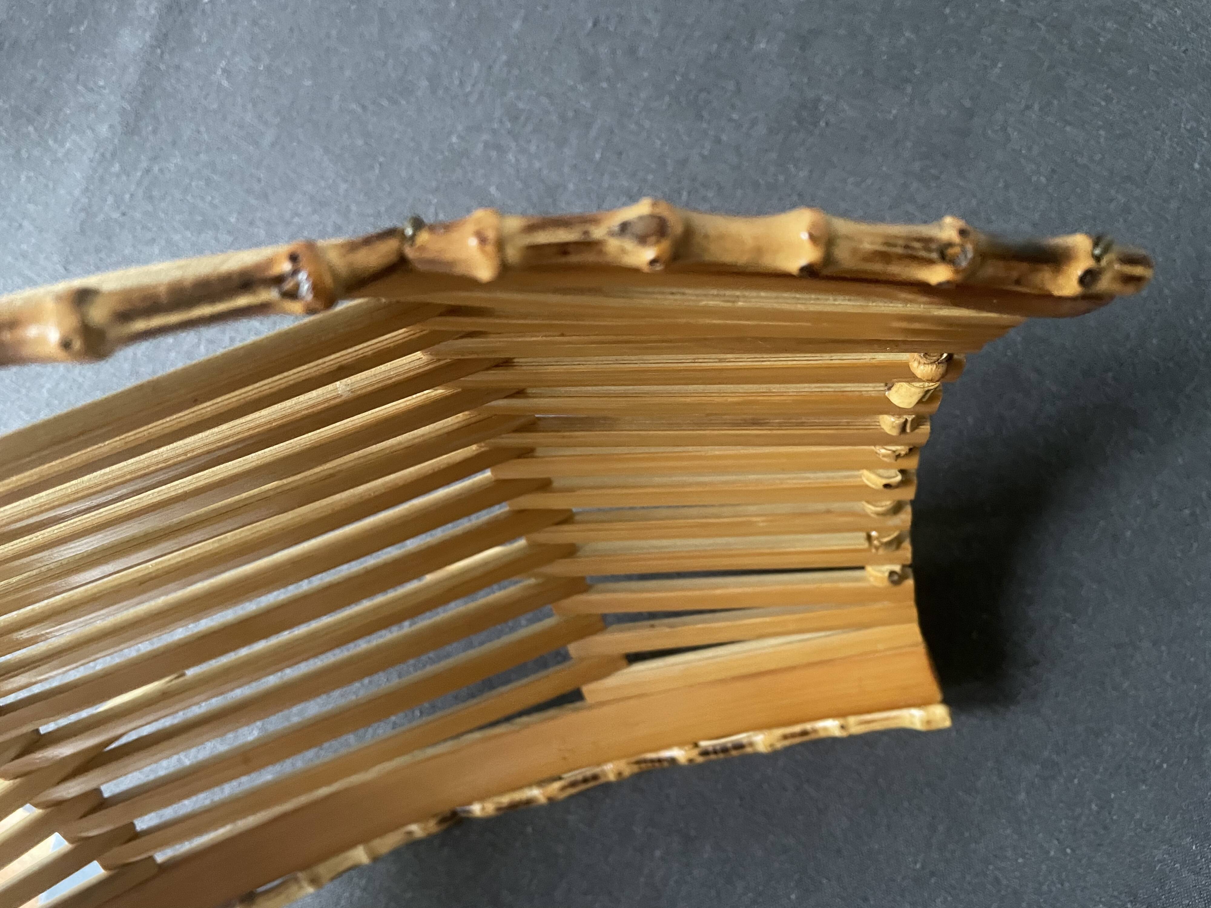 70s bamboo fruit basket