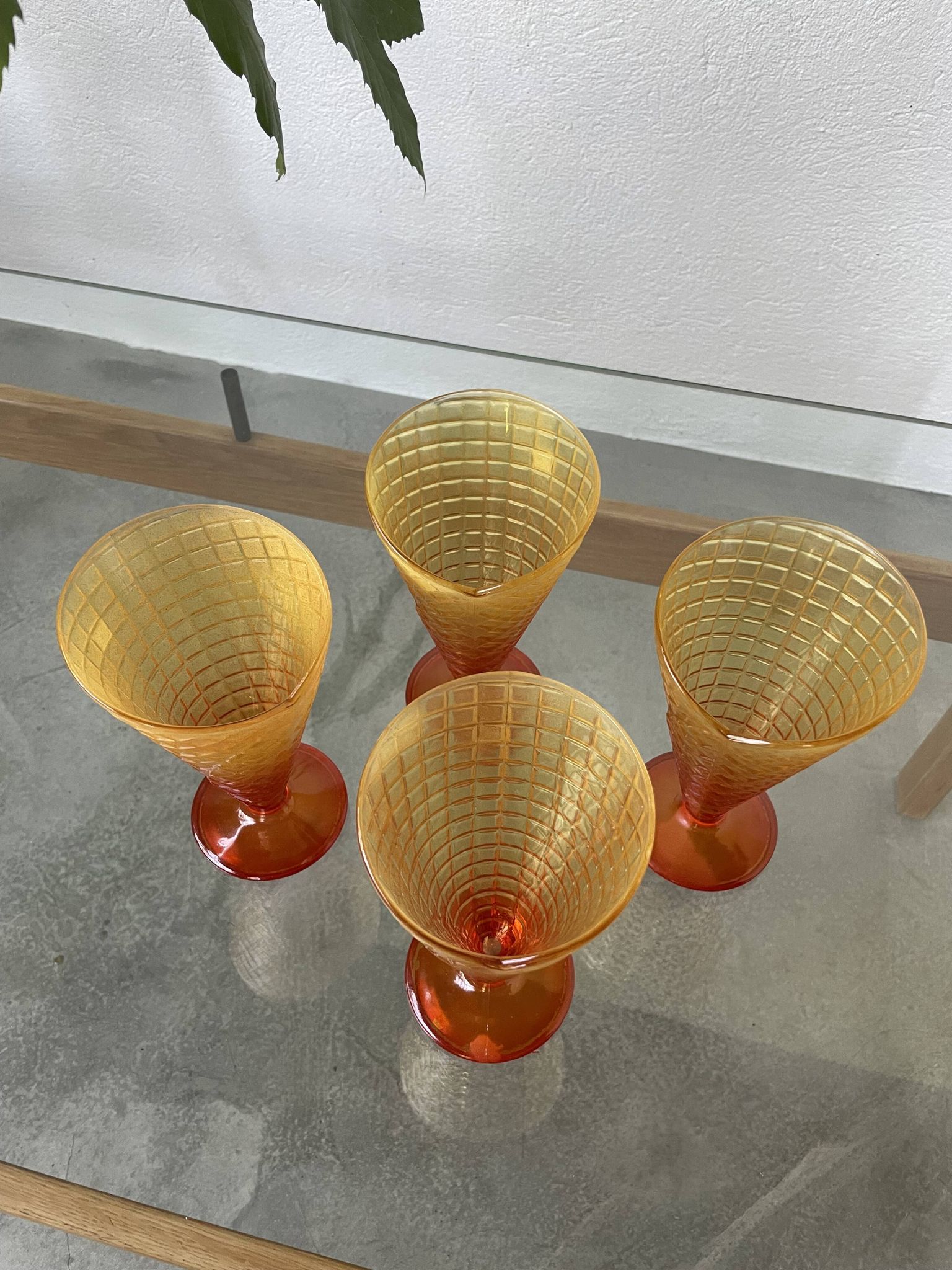 Vintage cone shaped ice cream cup