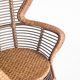Fauteuil haut vintage en cannage/rotin. France, années 60