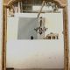 Louis XV style mirror in wood and gilded and patinated stucco 19th century