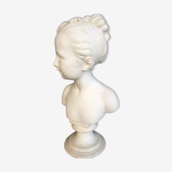 Bust of young woman of Alabaster, studio Dante Zoi Florence