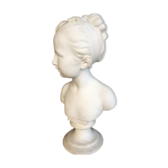 Bust of young woman of Alabaster, studio Dante Zoi Florence