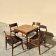 Danish extendable dining table and games table in Rio rosewood, 1960.