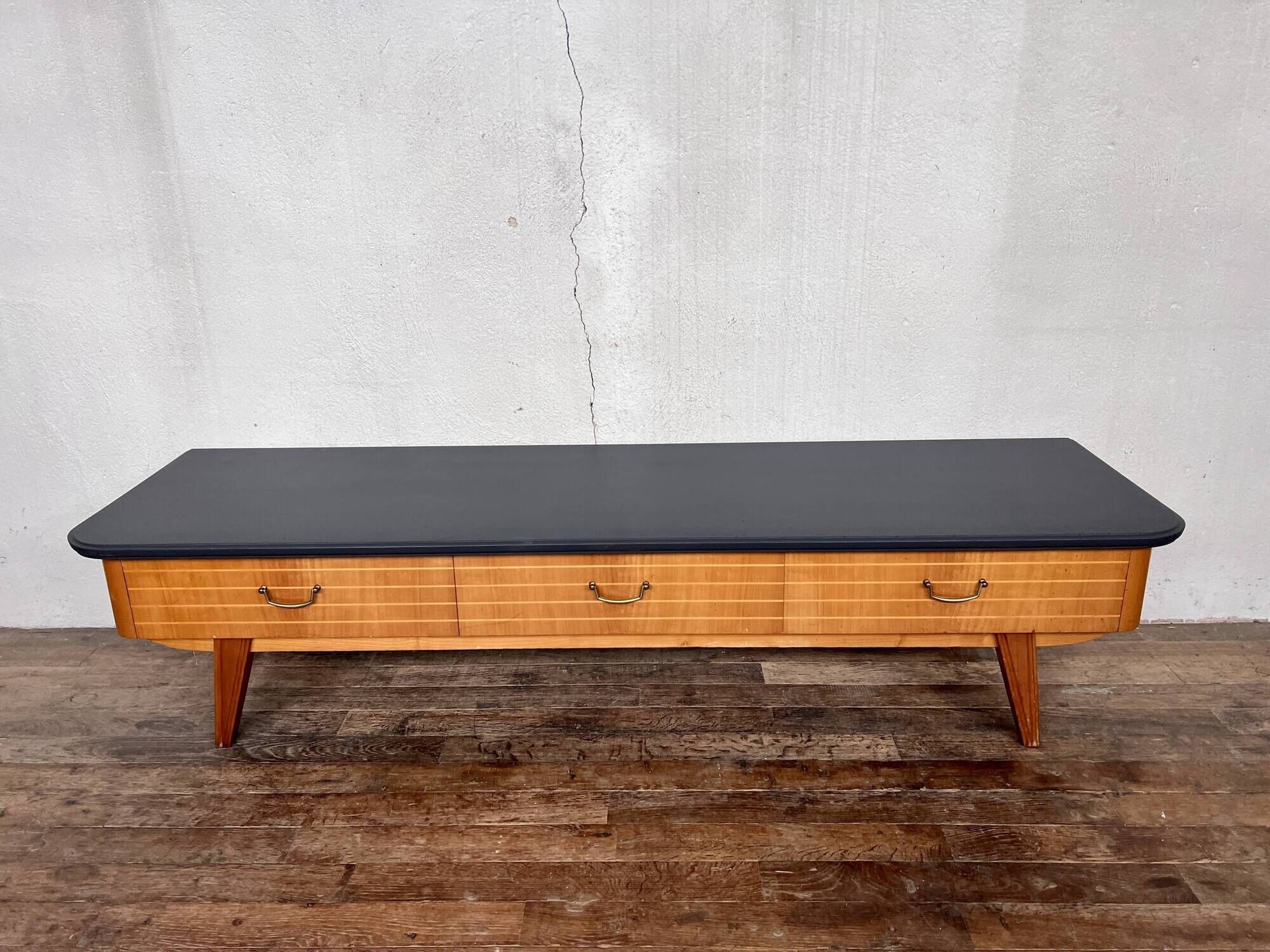 Enfilade meuble tv hifi vintage 50/60 pieds compas