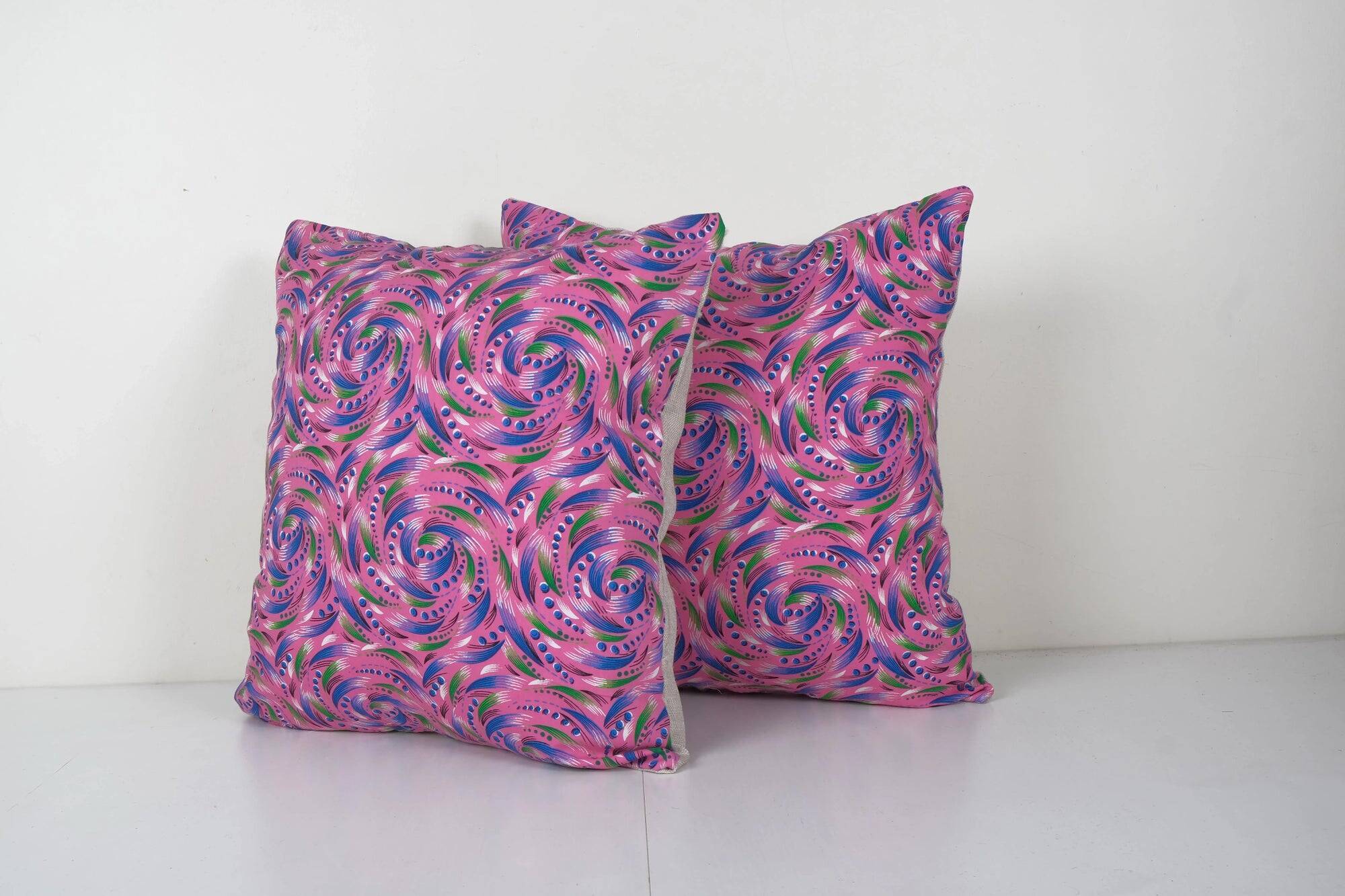 Set of 2 vintage Turkish cushion covers 46x51 cm