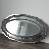 Oval silver-plated metal dish, 1980s.