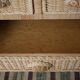 Commode en osier beige vintage