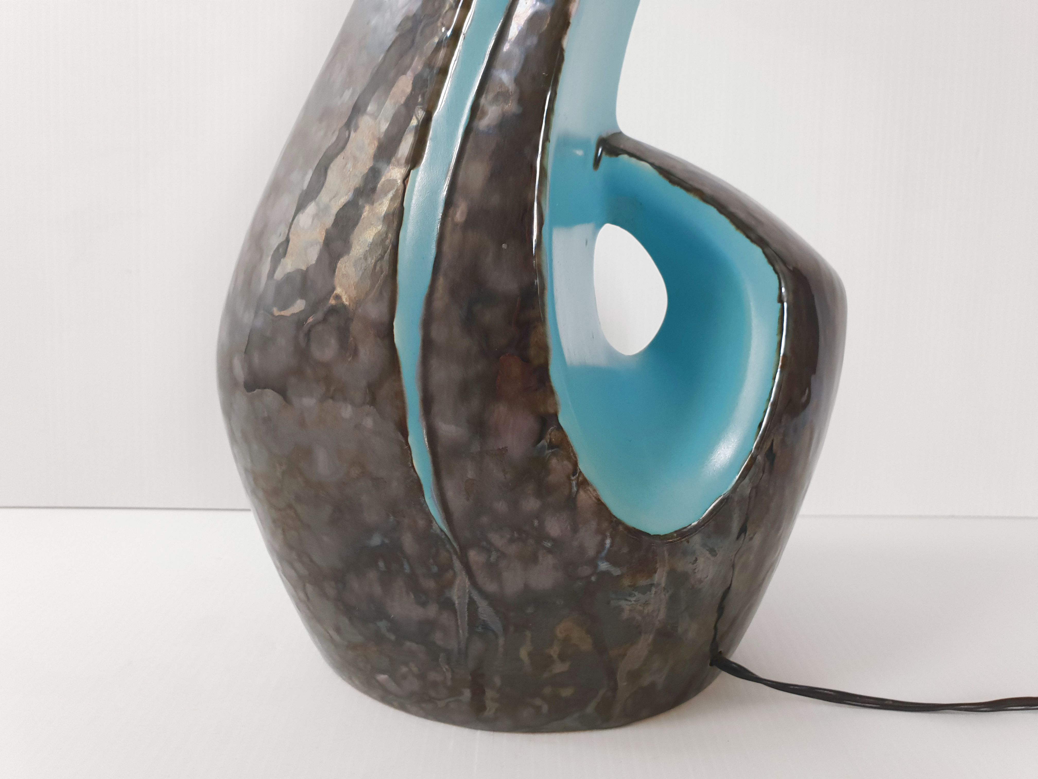 Vintage 1950 ceramic lamp foot