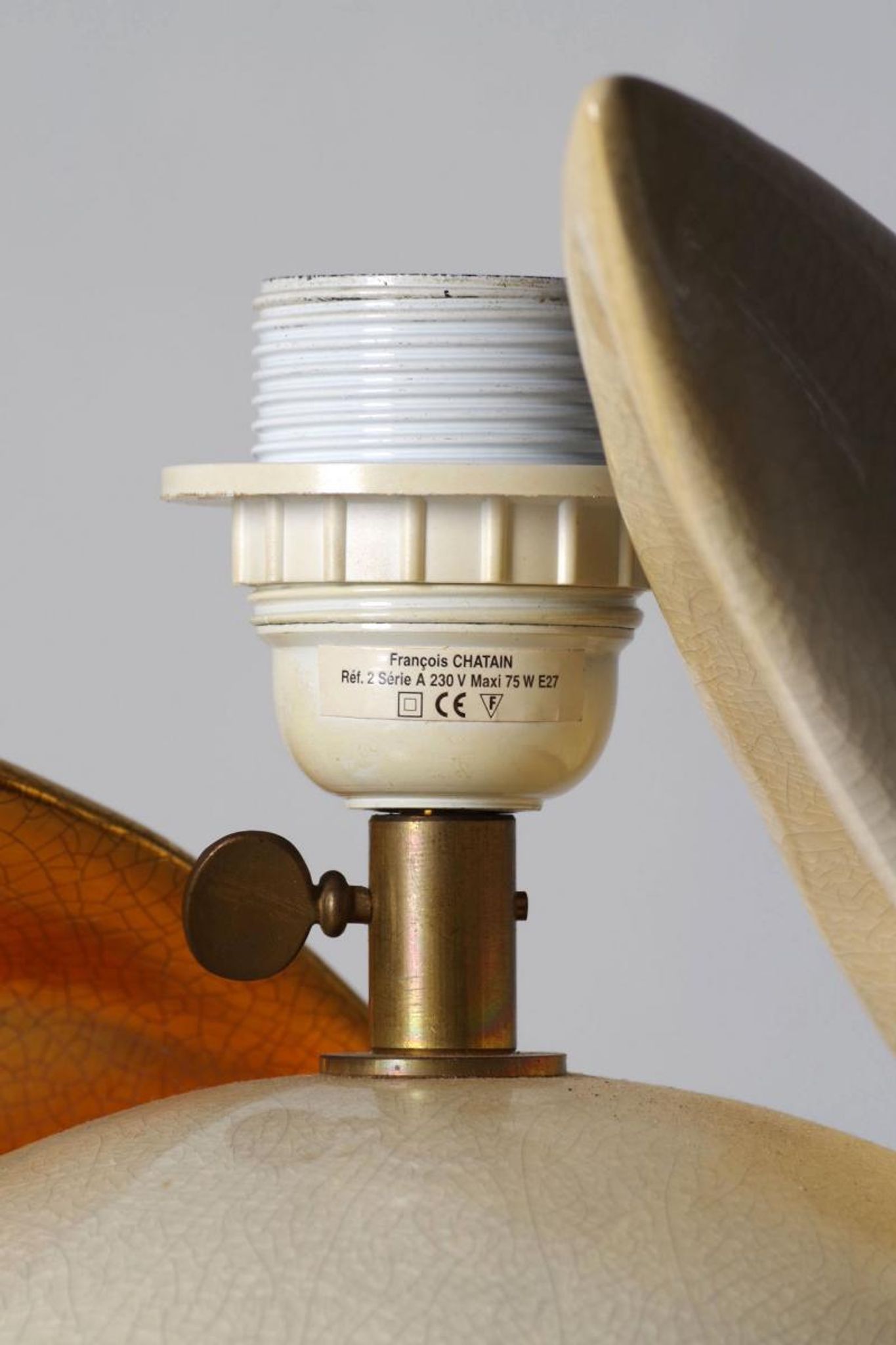 Lampe de bureau vintage florale par Francois Chatain